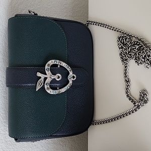 Coach Two-Tone Crossbody Bag with Apple Clasp